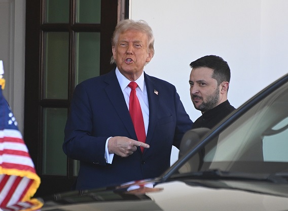 U.S. President Donald Trump Hosts Ukrainian President Volodymyr Zelenskyy At The White House